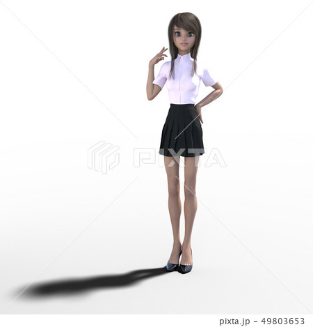 ビジネスウェアの若い女性 perming3DCG イラスト素材 ビジネスウェアの若い女性 perming3DCG イラスト素材 49803653