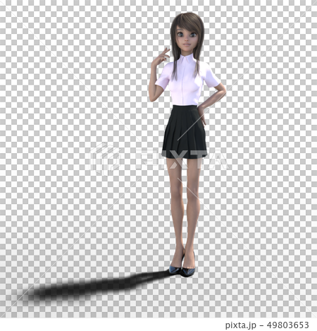 ビジネスウェアの若い女性 perming3DCG イラスト素材 ビジネスウェアの若い女性 perming3DCG イラスト素材 49803653