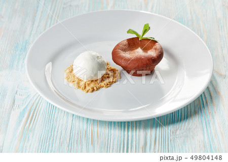 chocolate fondant on wood 49804148