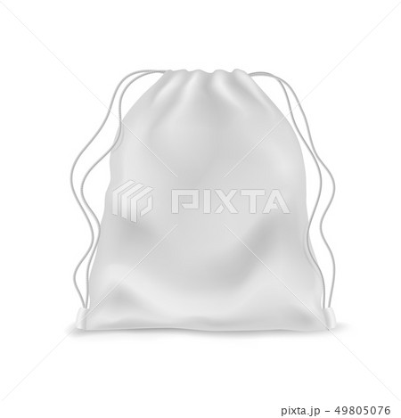 Realistic backpack mockup. White knapsack, school backpack. Sports textile bag, pack for footwear 49805076