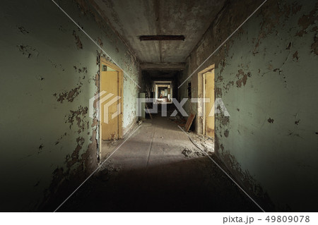 Abandoned corridor in Pripyat Hospital, Chernobyl Exclusion Zone 2019 Abandoned corridor in Pripyat Hospital, Chernobyl Exclusion Zone 2019 49809078