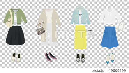 ファッションコーディネート　イラスト 49809399