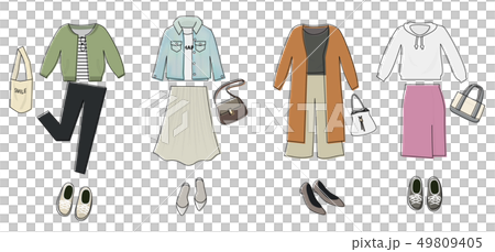 ファッションコーディネート イラスト ファッションコーディネート イラスト 49809405