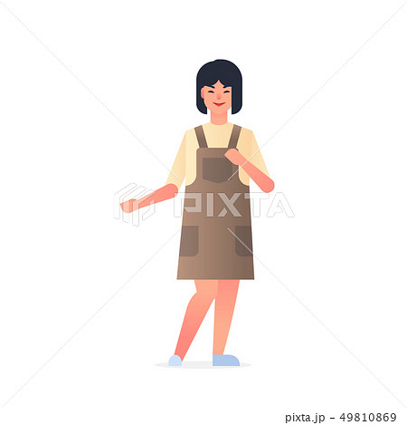 young asian girl wearing casual clothes happy attractive woman standing pose chinese or japanese 49810869