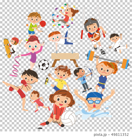 楽しくスポーツをしている人々 楽しくスポーツをしている人々 49811352