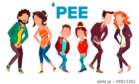 People Wants Pee Vector Banner Template With Text 49813362