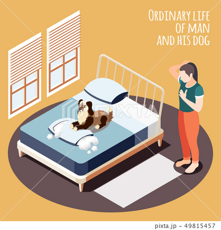 Isometric Ordinary Life Background 49815457