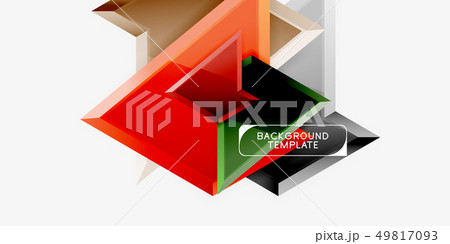 Minimal geometrical triangles with 3d effect abstract background template Minimal geometrical triangles with 3d effect abstract background template 49817093