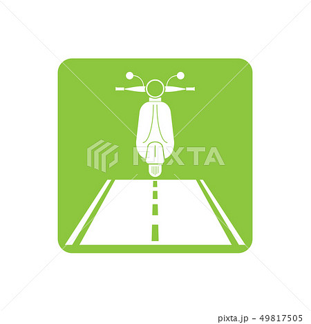 vector icon of classic motorcycle or motorbike run 49817505
