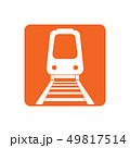 vector icon of train run on rail, transportation 49817514