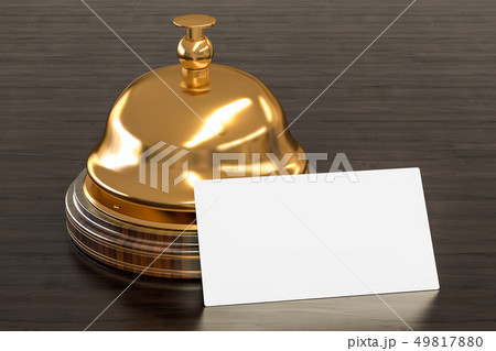 Blank business card for hotels on the wooden desk 49817880