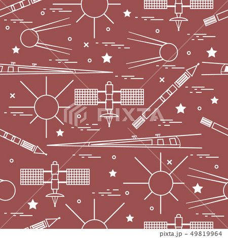 Seamless pattern with variety space exploration Seamless pattern with variety space exploration 49819964