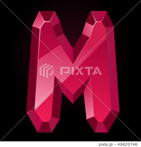 Ruby letter M Ruby letter M 49820746