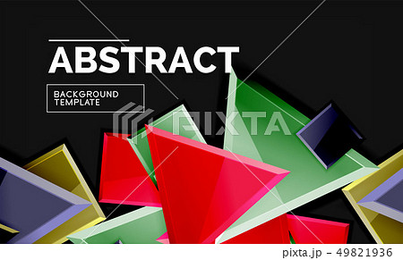 Glossy squares and triangles geometric backgrounds 49821936