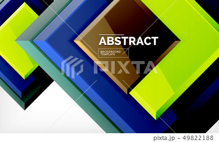 Geometric abstract background, modern square design 49822188