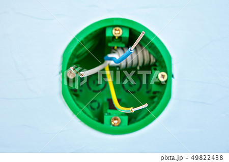 Electrical maintenance with round socket box. Electrical maintenance with round socket box. 49822438