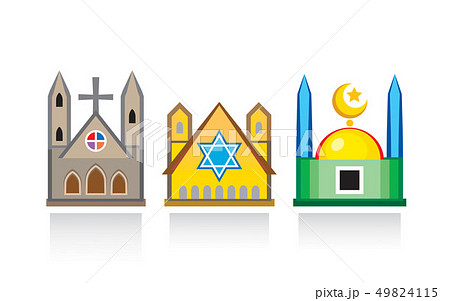 Cathedral church, synagogue, mosque. Cathedral church, synagogue, mosque. 49824115