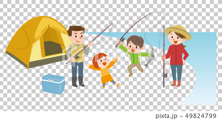 family fishing clipart