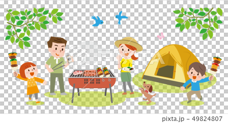 家庭享受露營 49824807