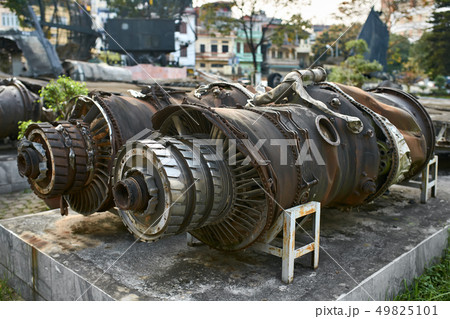 Wreckage B-52 aircraft of time of Vietnamese War in Hanoi museum Wreckage B-52 aircraft of time of Vietnamese War in Hanoi museum 49825101