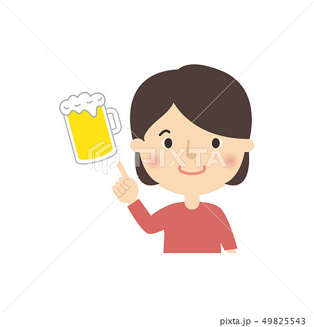 女性:女の子 指差し チェック ポーズ お酒 女性:女の子 指差し チェック ポーズ お酒 49825543