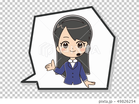 オペレーター 女性 アイコンのイラスト素材