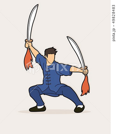 Anime warriors with swords. Set of black and white outline vector  illustrations Stock Vector Image & Art - Alamy