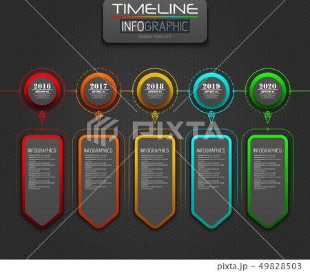 Business Infographics Presentation Slide With 5 St 49828503