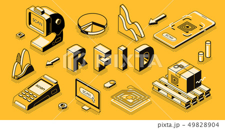RFID technology isometric vector business concept 49828904