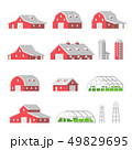 Flat design Barns Farm isolated 49829695
