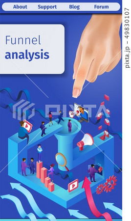 Effective Sales Funnel Analysis Vertical Banner. Effective Sales Funnel Analysis Vertical Banner. 49830107