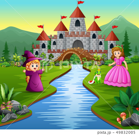 Princess, little witch and a frog prince 49832005