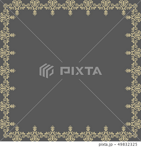 Floral Vector Pattern. Abstract Golden Frame Floral Vector Pattern. Abstract Golden Frame 49832325