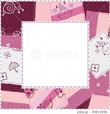 補綴品織品6月背景材料框架紫色 插圖素材 49833898 Pixta圖庫
