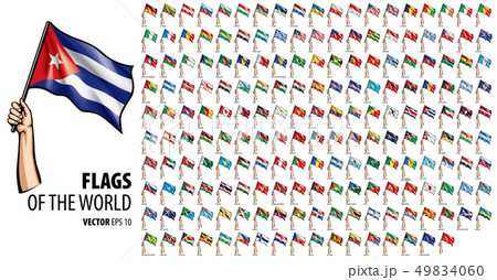 National flags of the countries. Vector illustration on white background National flags of the countries. Vector illustration on white background 49834060