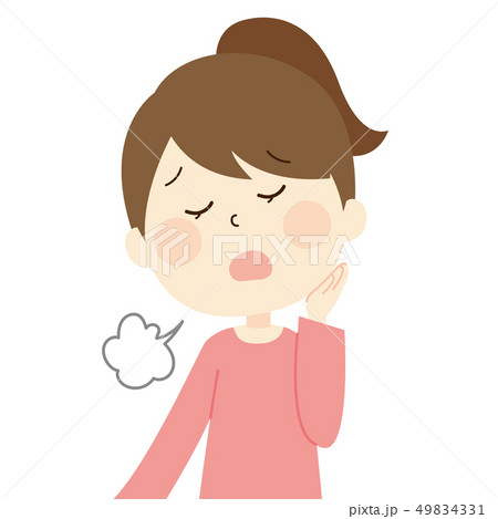 ため息をつく女性のイラスト素材