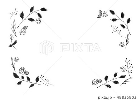 Persimmon And Leaf Frame Stock Illustration