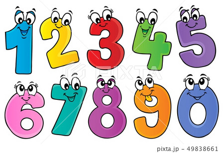 Cartoon numbers theme set 1 Cartoon numbers theme set 1 49838661