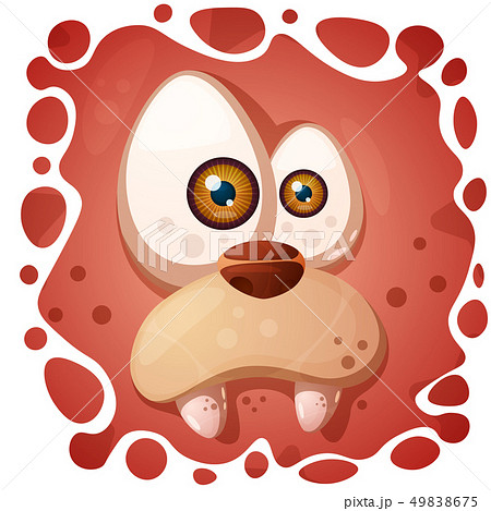 Funny, cute crazy Dog character. Halloween illustration. For printing on T-shirts. 49838675