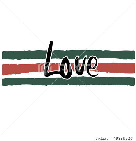 Slogan elegant design and stripes. Girl power shirt print vintage style. Hand drawn word - Love. Slogan elegant design and stripes. Girl power shirt print vintage style. Hand drawn word - Love. 49839520