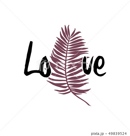 Slogan elegant design and stripes. Girl power shirt print vintage style. Hand drawn word - Love. 49839524