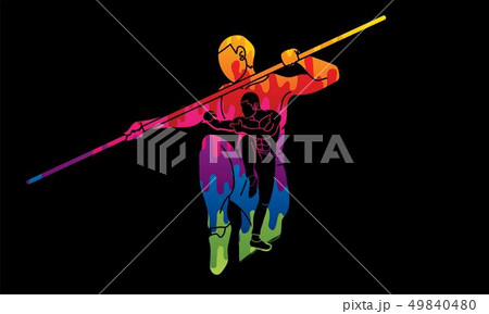 Kung Fu with quarterstaff action cartoon graphic Kung Fu with quarterstaff action cartoon graphic 49840480