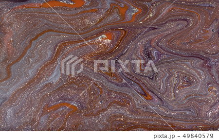 Purple and red marbling pattern. Golden marble liquid texture. 49840579