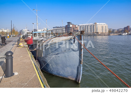 The old is not a big ship moored to the pier The old is not a big ship moored to the pier 49842270
