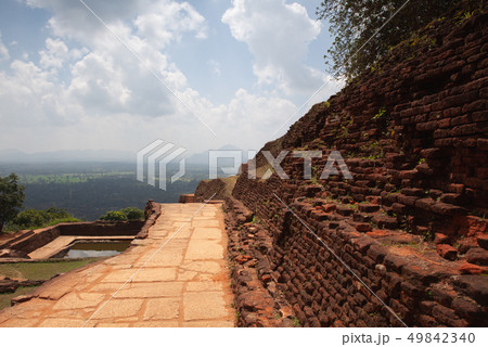 Ruins on top of Sigiriya Lion's rock Ruins on top of Sigiriya Lion's rock 49842340