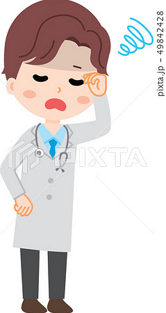 体調が悪い医者のイラスト素材