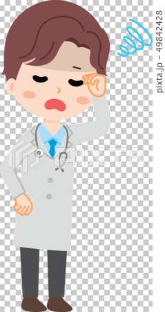 体調が悪い医者のイラスト素材