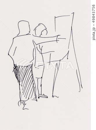 Instant sketch, women Instant sketch, women 49843756