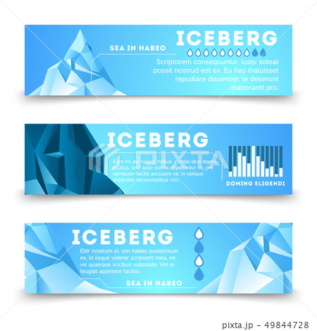Nature information banners template with iceberg 49844728