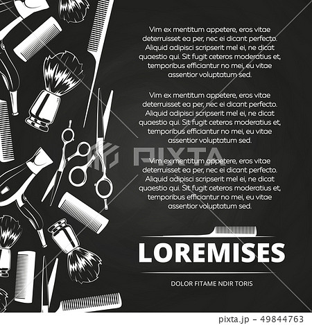 Chalkboard barber shop poster Chalkboard barber shop poster 49844763